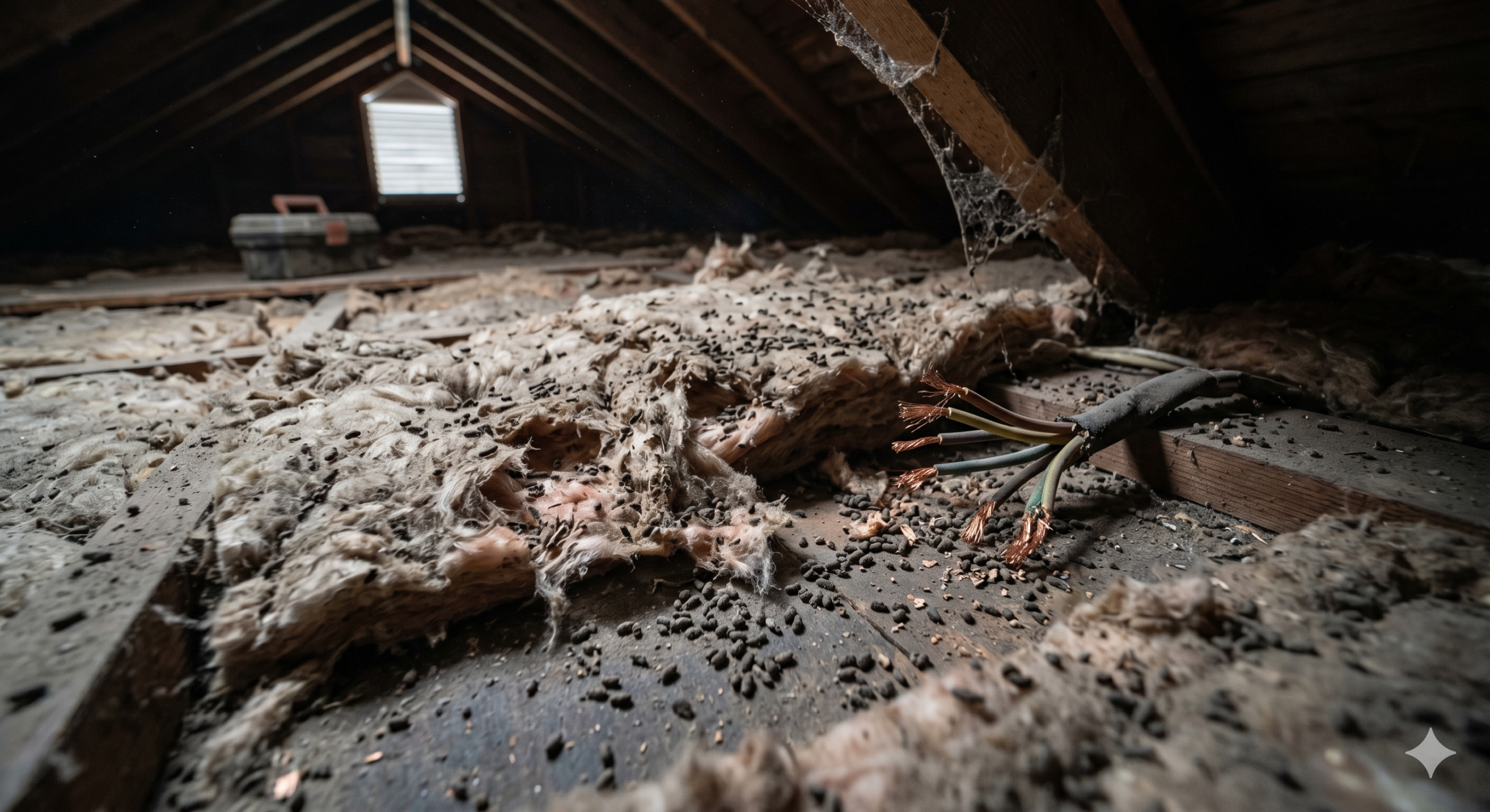 rat droppings in a loft